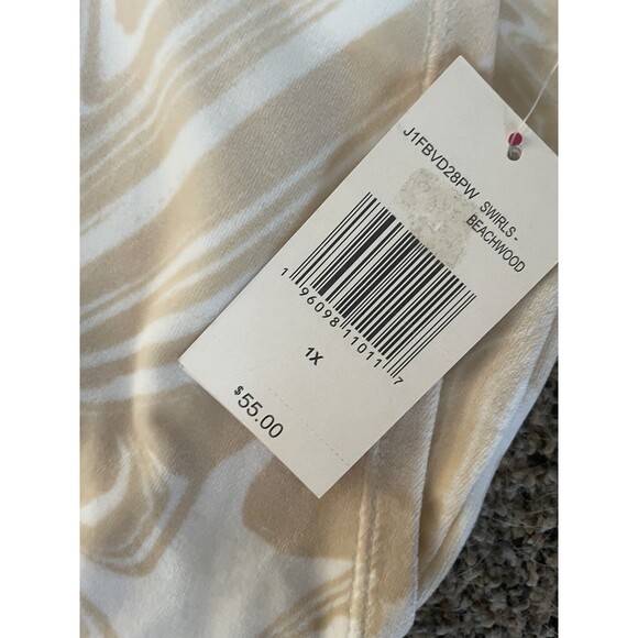 Juicy Couture Leggings Sweatpants Womens 1X Plus Cream Lounge PJ Pants Plus Size - Picture 5 of 9